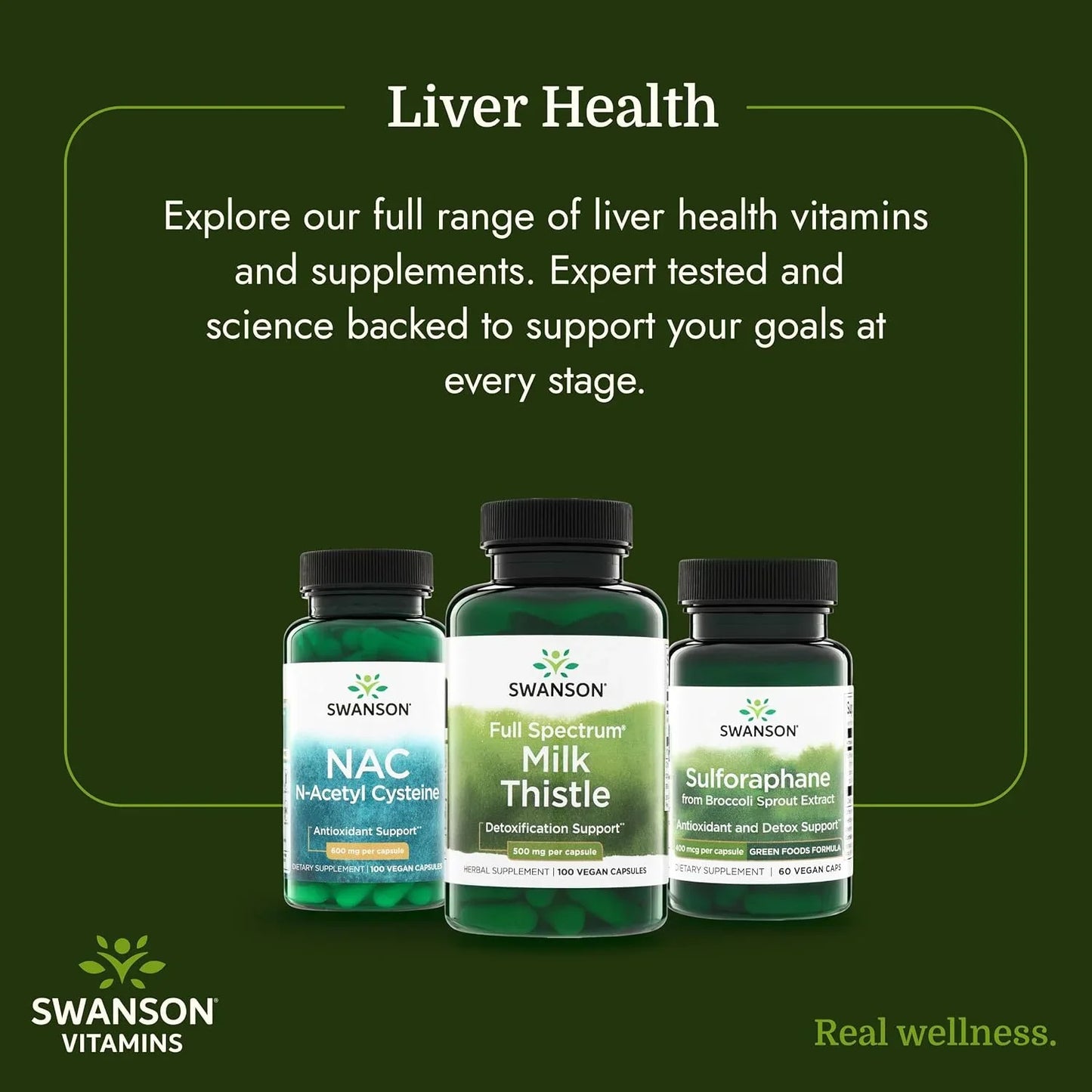 Swanson Full Spectrum Milk Thistle, 500 mg, 100 Vegan Capsules