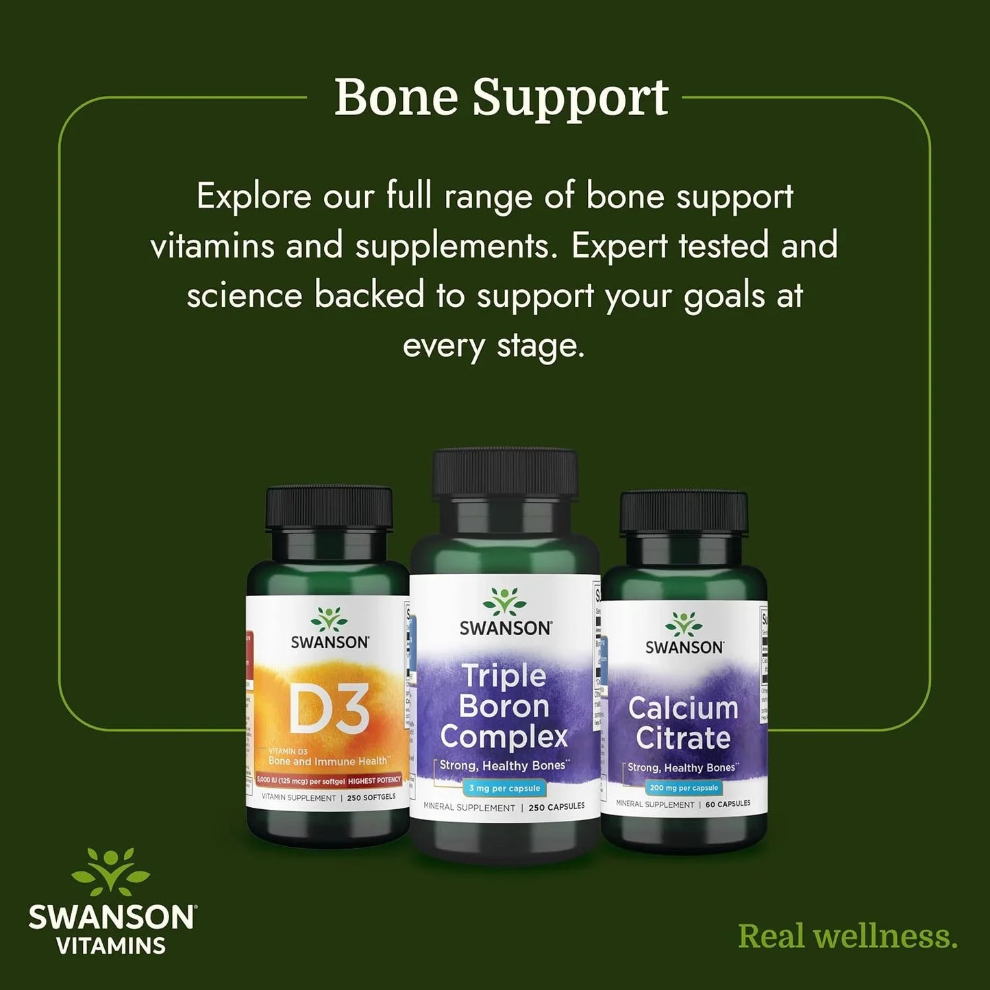Swanson Triple Boron Complex Bone and Joint Supplement, 250 Capsules