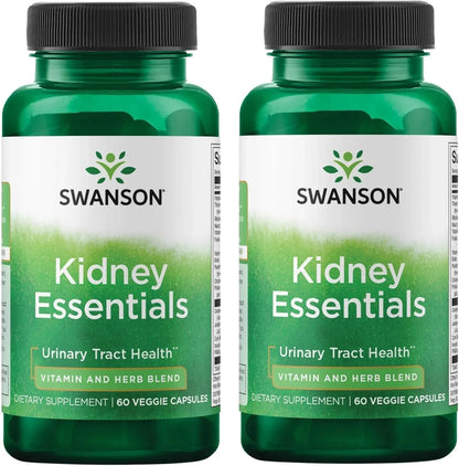 Swanson Kidney Essentials Urinary Support, 60 Veg Capsules, 2 Pack