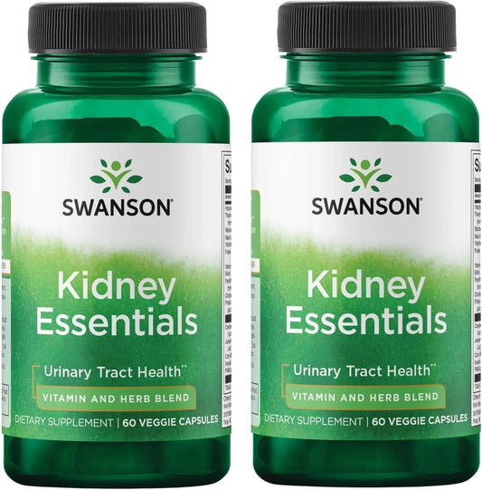 Swanson Kidney Essentials Urinary Support, 60 Veg Capsules, 2 Pack