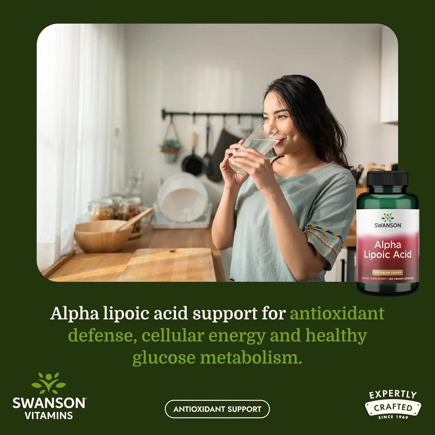 Swanson Alpha Lipoic Acid 300 mg, 120 Vegan Capsules