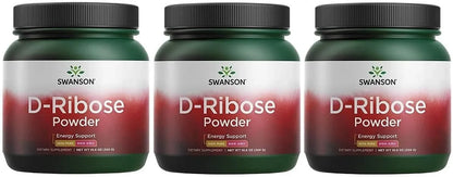 Swanson Ultra D-Ribose Powder, 100% Pure Non-GMO, 10.6 oz, 3 Pack
