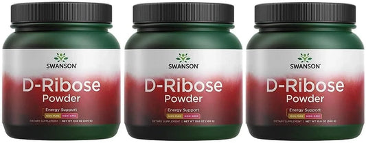 Swanson Ultra D-Ribose Powder, 100% Pure Non-GMO, 10.6 oz, 3 Pack