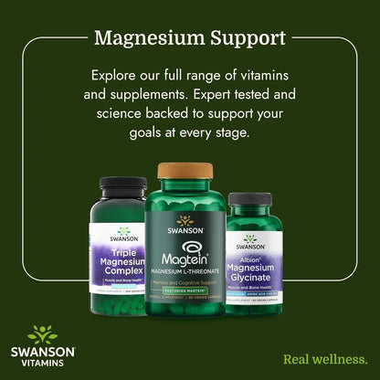 Swanson Triple Magnesium Complex, 400 mg, 100 Caps, 4 Pack