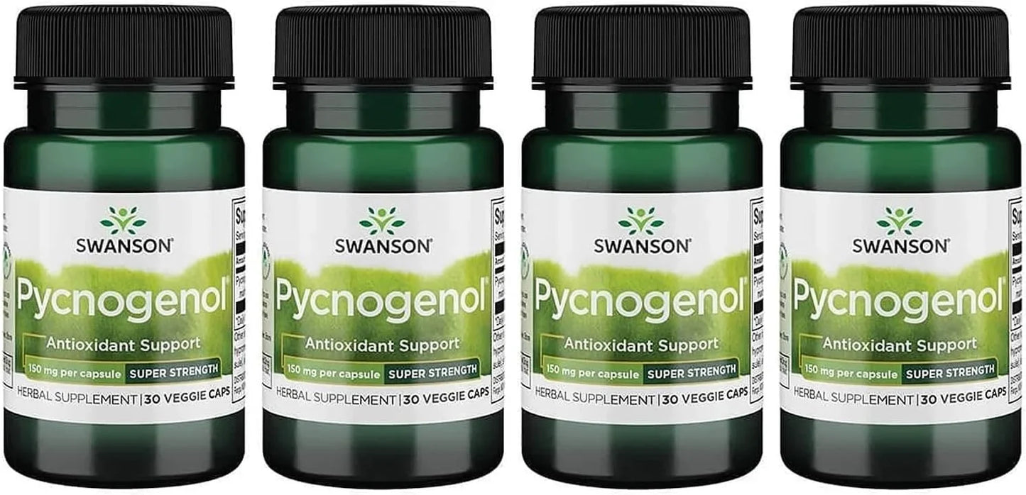 Swanson Ultra Pycnogenol Super Strength 150 mg, 30 Veg Capsules, 4 Pack