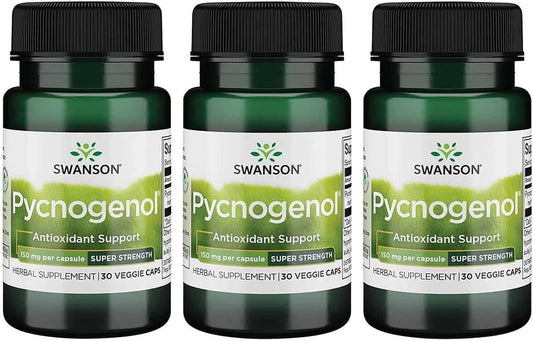 Swanson Ultra Pycnogenol Super Strength 150 mg, 30 Veg Capsules, 3 Pack