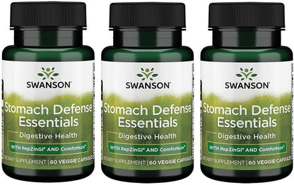 Swanson Stomach Defense Essentials, 60 Veg Capsules, 3 Pack