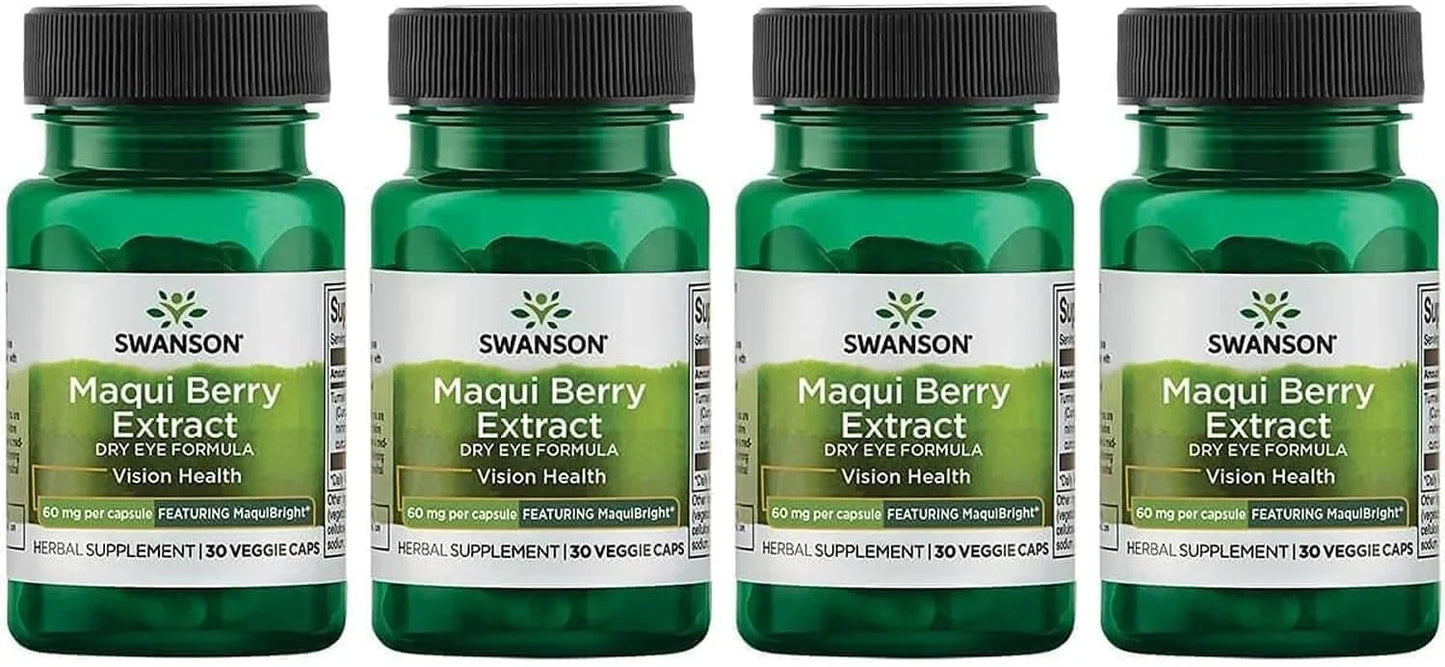 Swanson Maquibright 60 Milligrams, 30 Veg Capsules, 4 Pack
