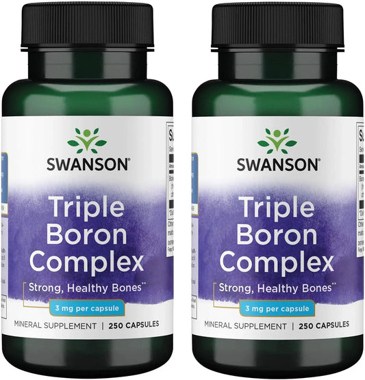 Swanson Triple Boron Complex Bone and Joint Health, 250 Caps, 2 Pk