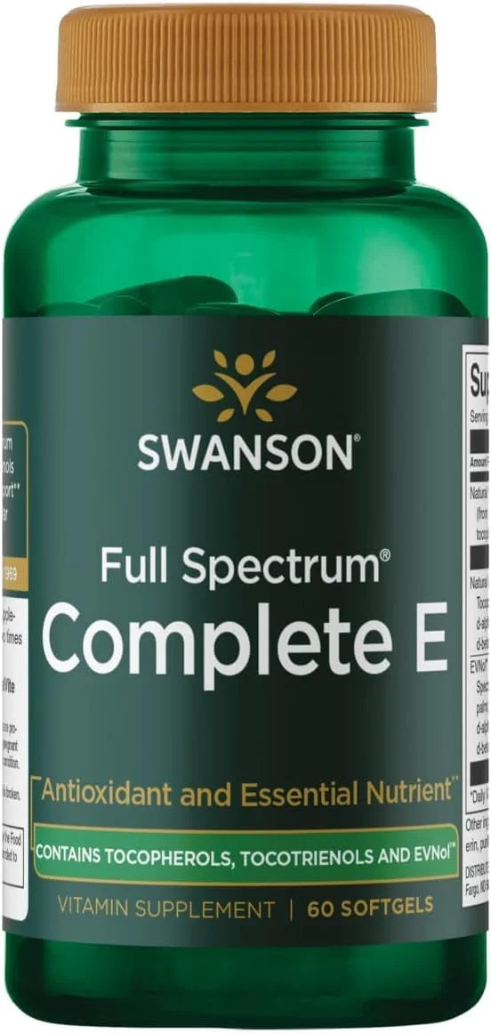 Swanson Full Spectrum Vitamin E with Tocotrienols, 60 Softgels
