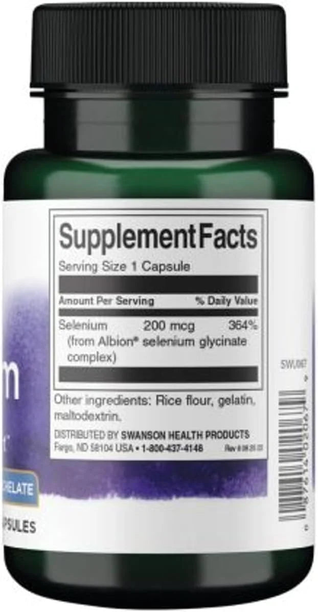 Swanson Albion Complexed Selenium 200 mcg, 90 Capsules