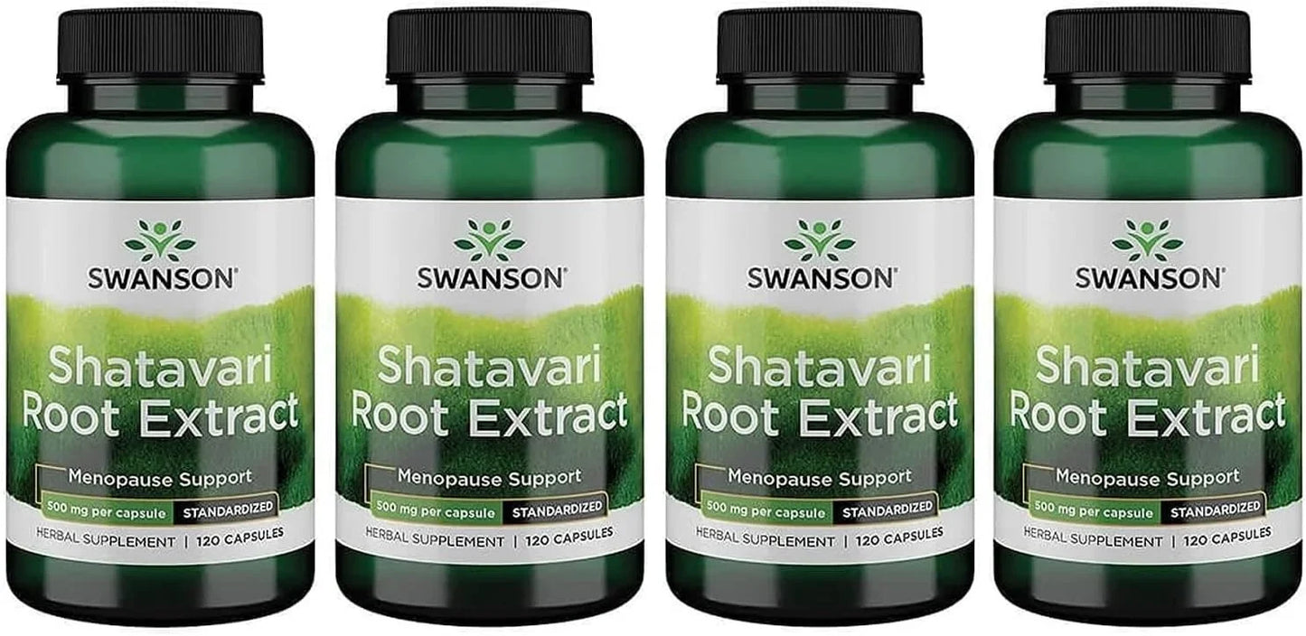 Swanson Shatavari Ayurvedic Female Rejuvenator 500 mg, 120 Capsules, 4 Pk