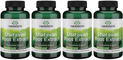 Swanson Shatavari Ayurvedic Female Rejuvenator 500 mg, 120 Capsules, 4 Pk