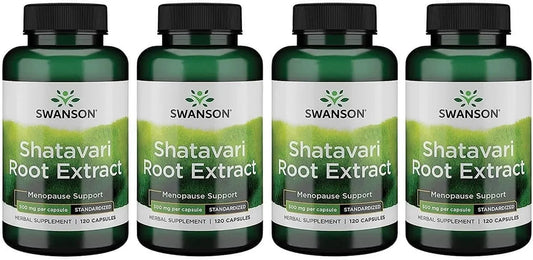 Swanson Shatavari Ayurvedic Female Rejuvenator 500 mg, 120 Capsules, 4 Pk