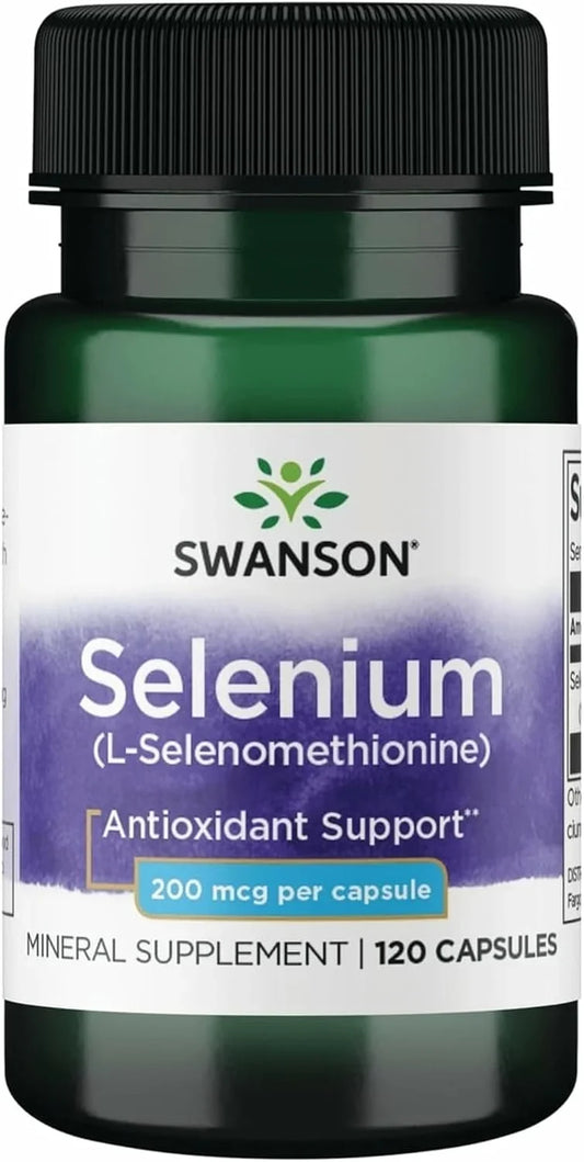 Swanson Semsc Selenium 200 mcg, Antioxidant, 120 Capsules