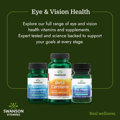 Swanson Beta-Carotene Vitamin A 25,000 IU, 7,500 mcg, 300 Softgels, 1 Pack