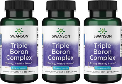 Swanson Triple Boron Complex Bone and Joint Health, 250 Caps, 3 Pk