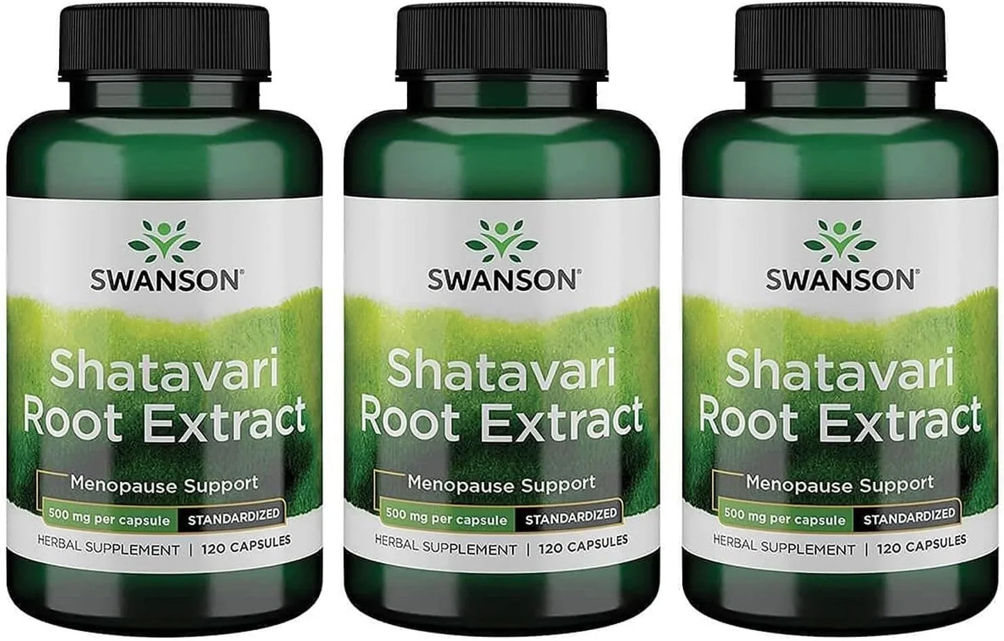 Swanson Shatavari Ayurvedic Female Rejuvenator 500 mg, 120 Capsules, 3 Pk