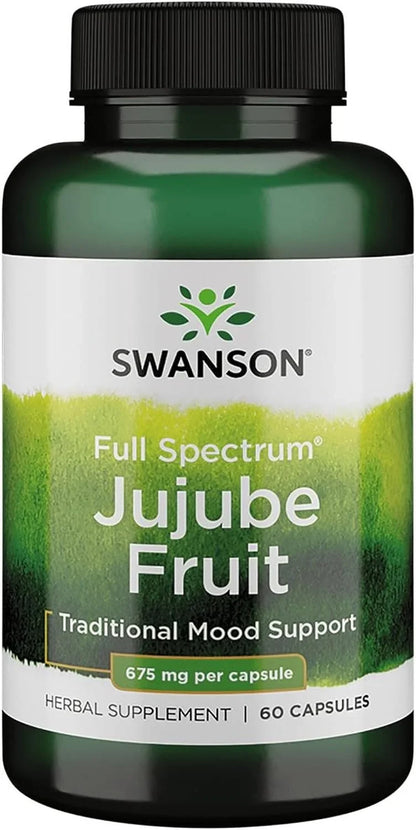 Swanson Jujube Fruit, Herbal Supplement, 675 mg, 60 Capsules