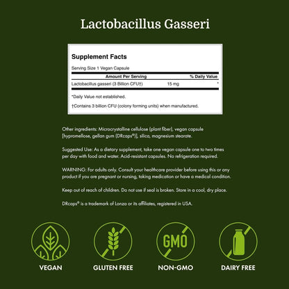 Swanson Lactobacillus Gasseri Probiotic, 3 Billion CFU, 60 Veg Caps, 2 Pk