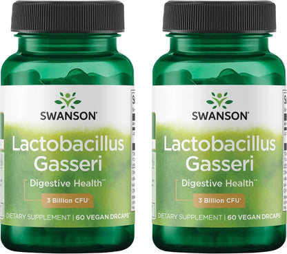 Swanson Lactobacillus Gasseri Probiotic, 3 Billion CFU, 60 Veg Caps, 2 Pk