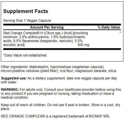 Swanson Red Orange Complex 500 Milligrams, 30 Veg Capsules, 3 Pack