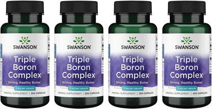 Swanson Triple Boron Complex Bone and Joint Health, 250 Caps, 4 Pk