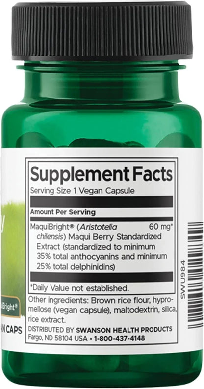 Swanson Maquibright 60 Milligrams, 30 Veg Capsules, 4 Pack