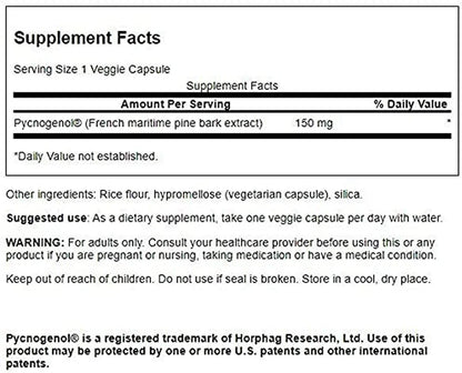 Swanson Ultra Pycnogenol Super Strength 150 mg, 30 Veg Capsules, 3 Pack