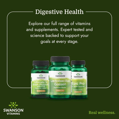 Swanson Lactobacillus Gasseri Probiotic, 3 Billion CFU, 60 Vegan Capsules