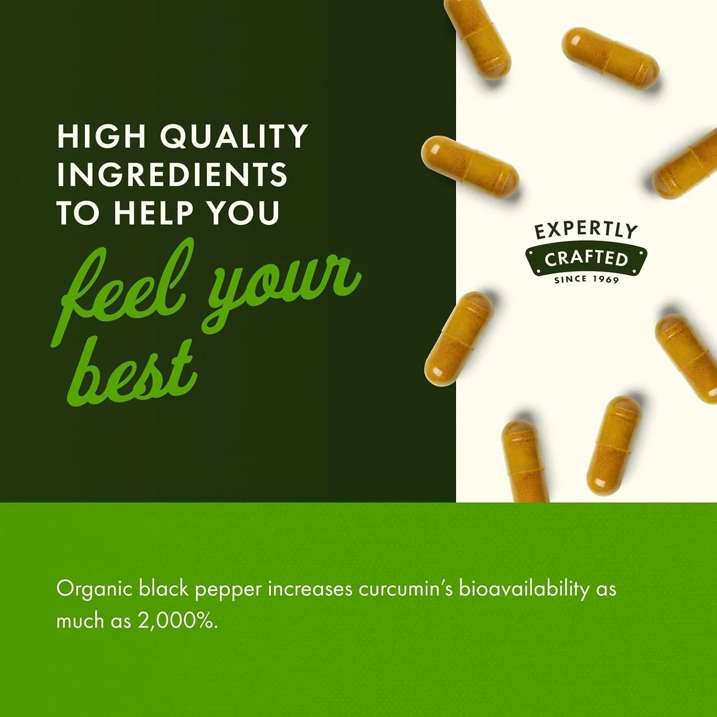 Swanson Premium Turmeric & Black Pepper Supplement, 90 Vegan Caps, 2 Pack