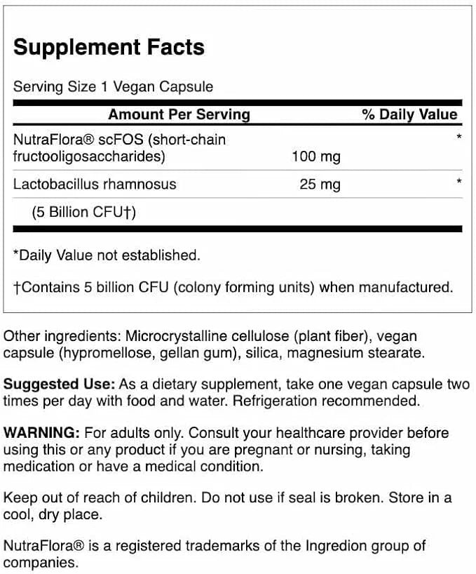 Swanson Lactobacillus Rhamnosus, 5 Billion CFU, 60 Veggie Caps, 2 Pack