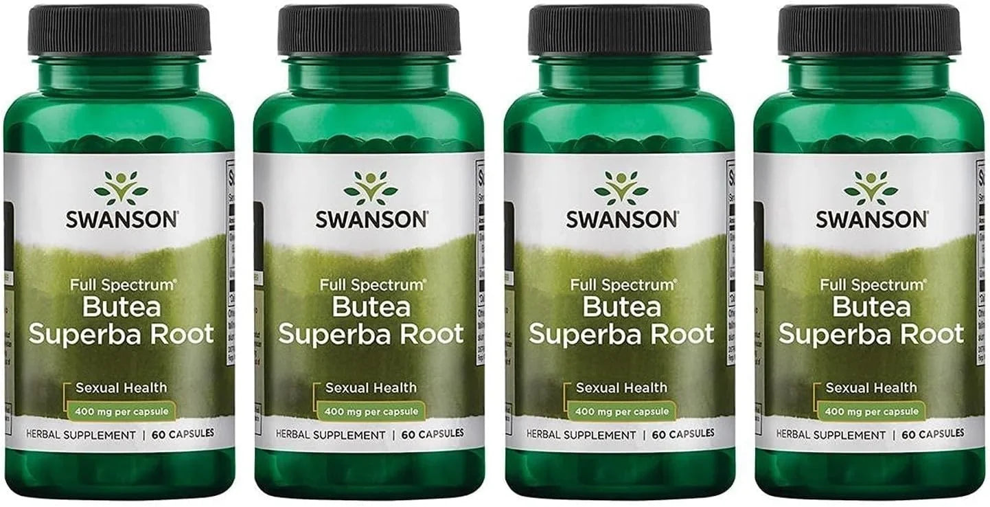 Swanson Butea Superba Root 400 mg, 60 Capsules, 4 Pack