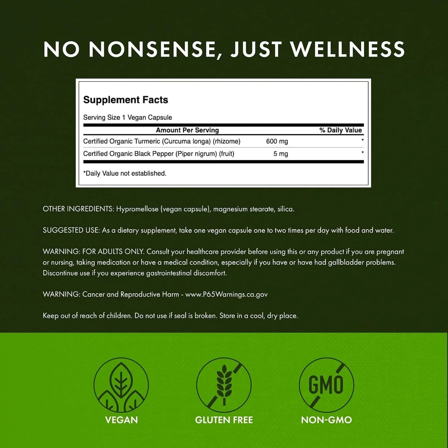 Swanson Premium Turmeric & Black Pepper Supplement, 90 Vegan Caps, 2 Pack