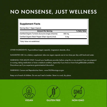 Swanson Premium Turmeric & Black Pepper Supplement, 90 Vegan Caps, 2 Pack