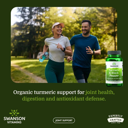 Swanson Organic Turmeric & Black Pepper Joint Health, 60 Veg Caps