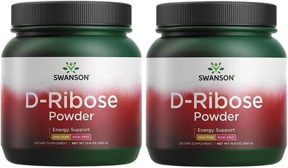 Swanson Ultra D-Ribose Powder, 100% Pure Non-GMO, 10.6 oz, 2 Pack