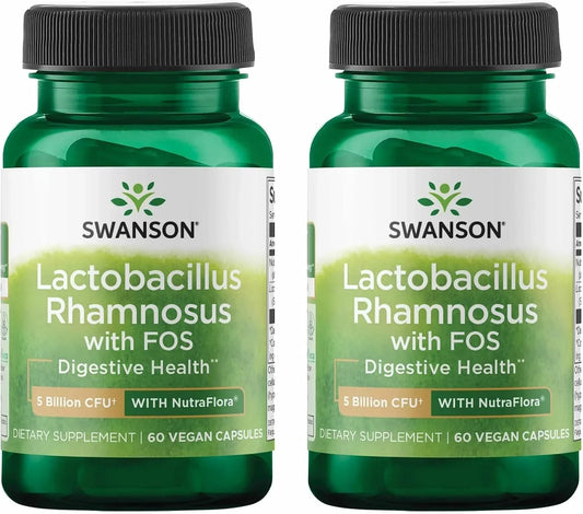 Swanson Lactobacillus Rhamnosus, 5 Billion CFU, 60 Veggie Caps, 2 Pack