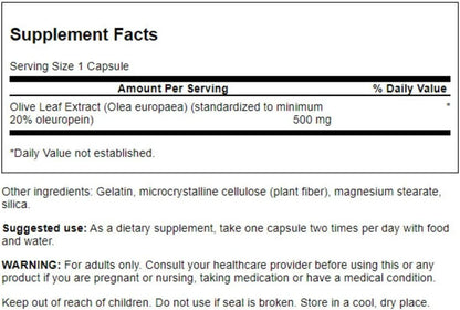 Swanson Olive Leaf Extract Immune Health, 500 mg, 120 Caps