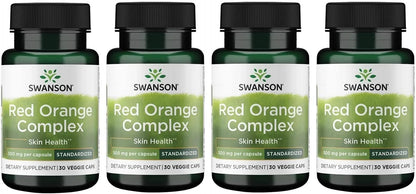 Swanson Red Orange Complex 500 Milligrams, 30 Veg Capsules, 4 Pack